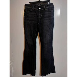 White House Black Market dark blue jeans boot cut woman size 00